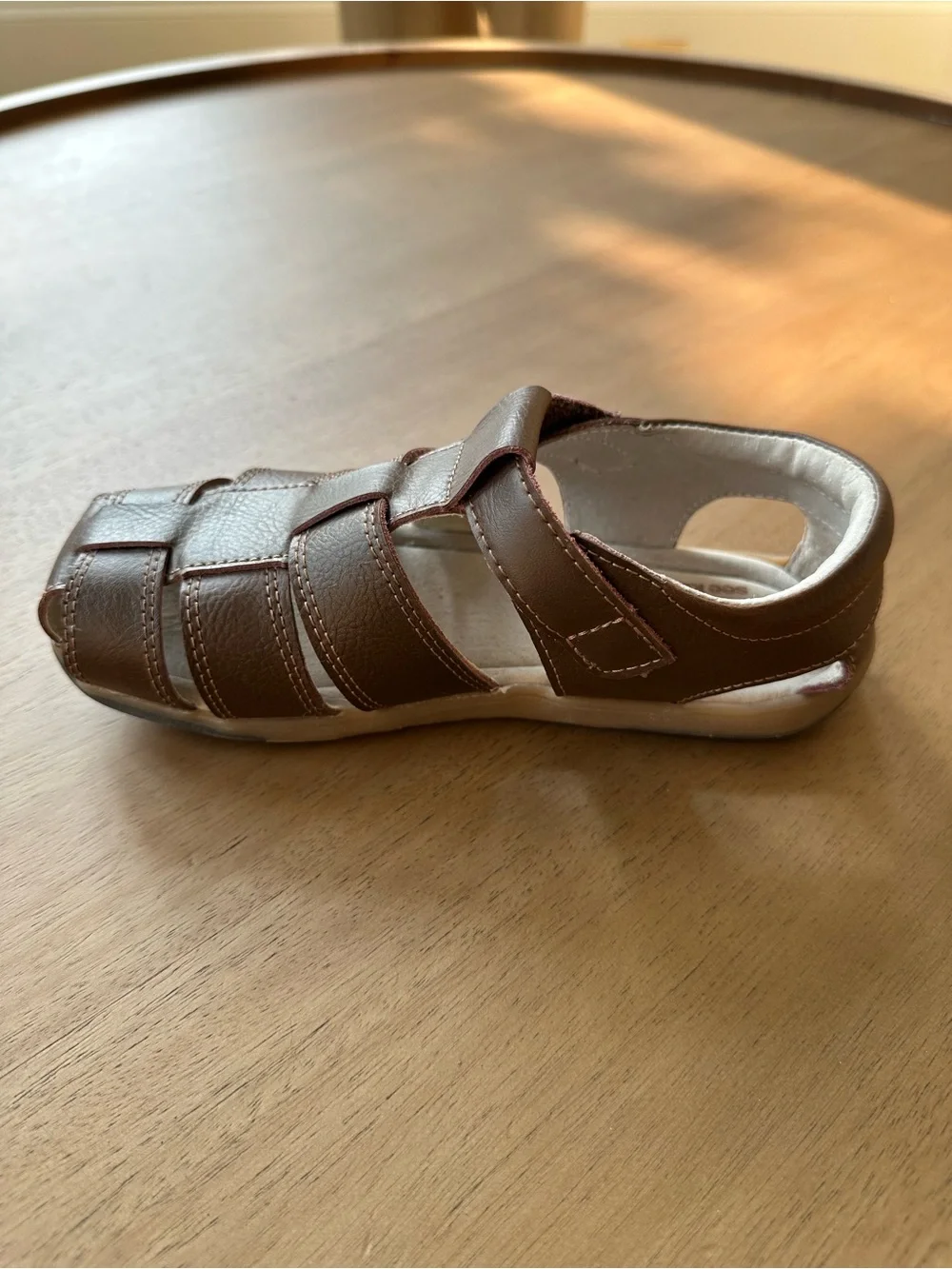 See Kai Run Classic Leather Sandals, Size 1.5 Big Kid, Brown